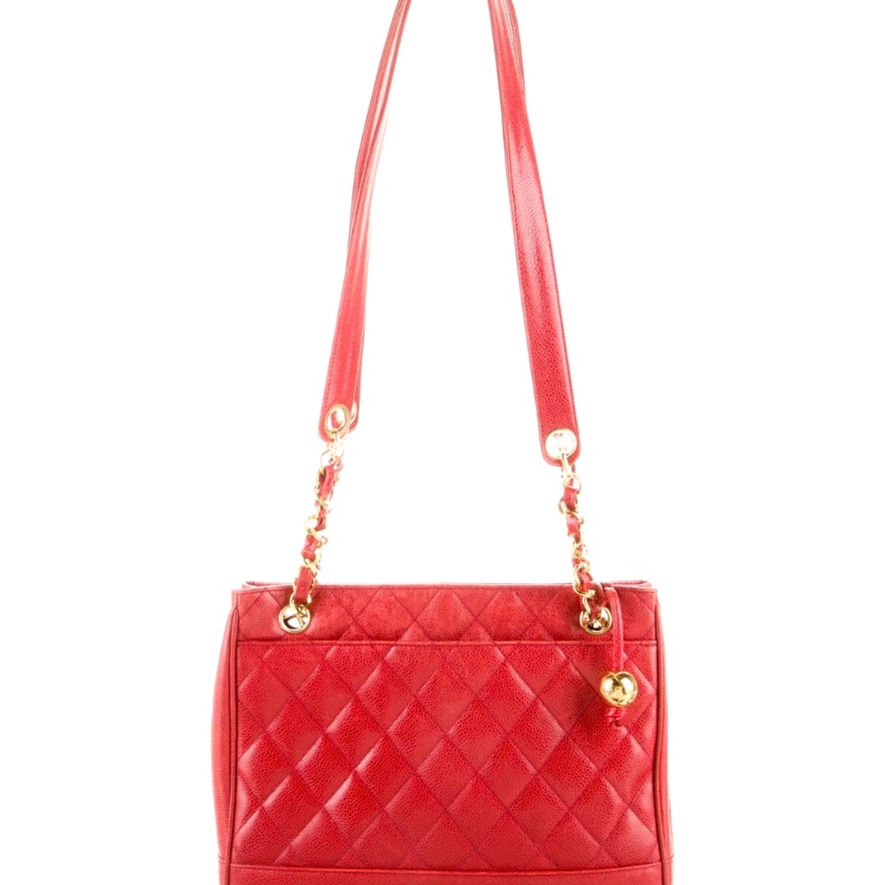 Chanel Red Caviar Tote